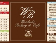 Tony’s Coffee Menu Board